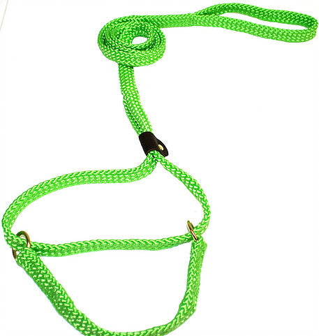 Lone Wolf 1/4" Flat Braid Martingale Style Slip Lead / Kennel Lead